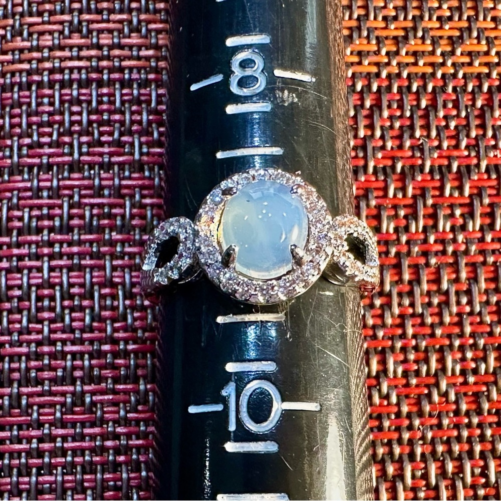 Fragrant Jewels Silver and White Gem Ring